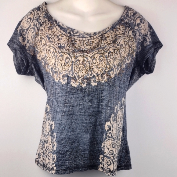 Studded Decorative Accent Top - Picture 2 of 7